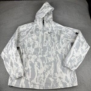 Nike Golf Repel Anorak Packable Mens Xl Camo Hooded Windbreaker Jacket Ghost